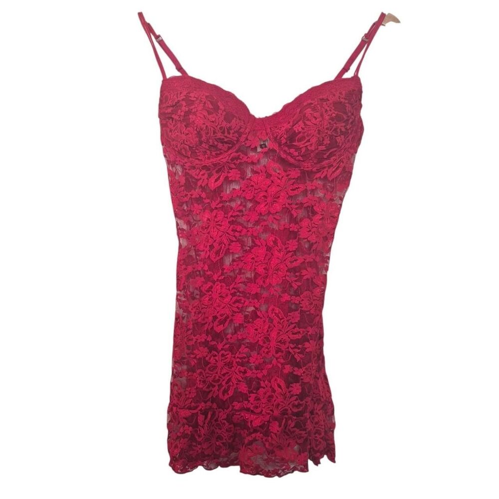 Rampage Vintage Y2K Red Lace Babydoll Lingerie Chemise Dress Size XL